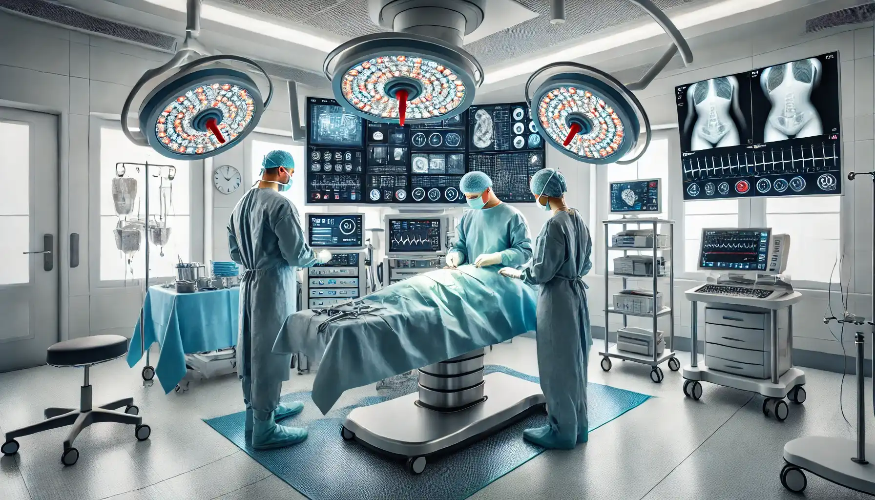 a state-of-the-art surgical suite designed for performing abdominoplasty. 